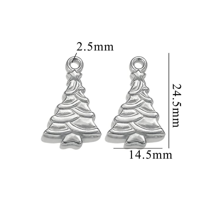 1 Piece Simple Cute Style Cartoon Tree Shape Stainless Steel  Gold Color Women's Pendant 